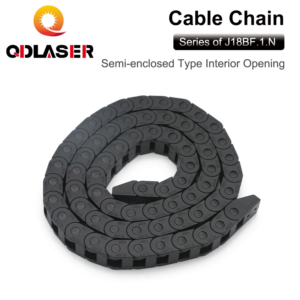 QDLASER Cable Chain Semi-Enclosed Interior Opening 18x25 18x37  Drag Plastic Towline Transmission