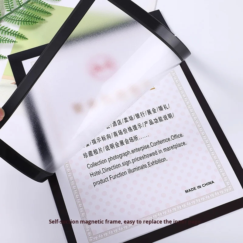 Пружинная Магнитная Сумка для документов A4 без пробойника Офисная деловая лицензия наклейка рамка плаката AL570680991907