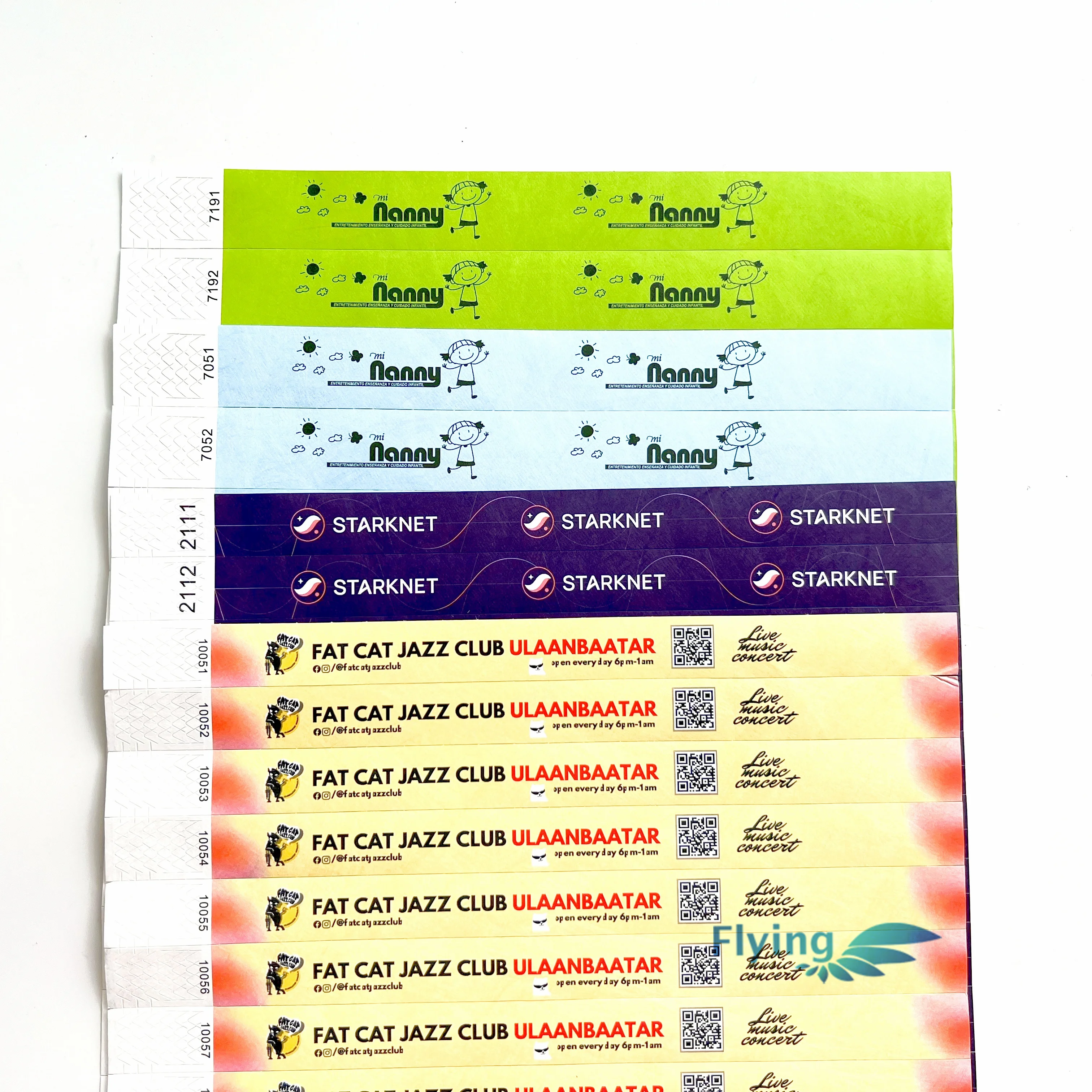 Promotion cheap custom wristband NO MOQ Make kids TYVEK wristband friendly seed paper wristband neon synthetic paper bracelet