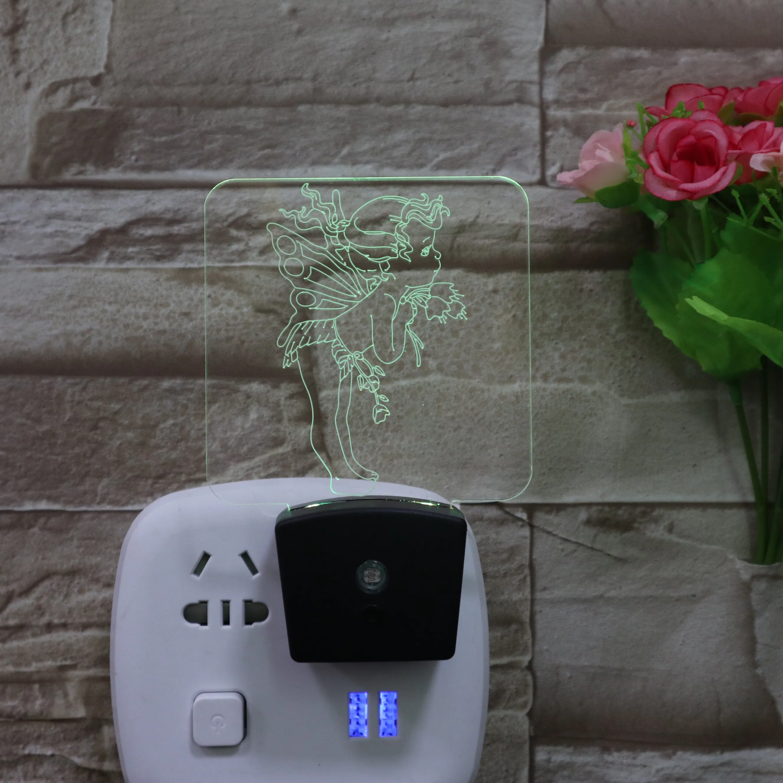 US Uk Eu Plug LED wall lamp with light motion sensor smart Motion sensing night light induction Dawn to dusk led wall light