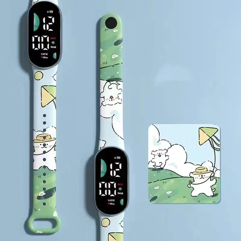 2024 New Arrival waterproof kids Digital watch for Boys Girls Cartoon watch Children lovely bracelet led electronic watch