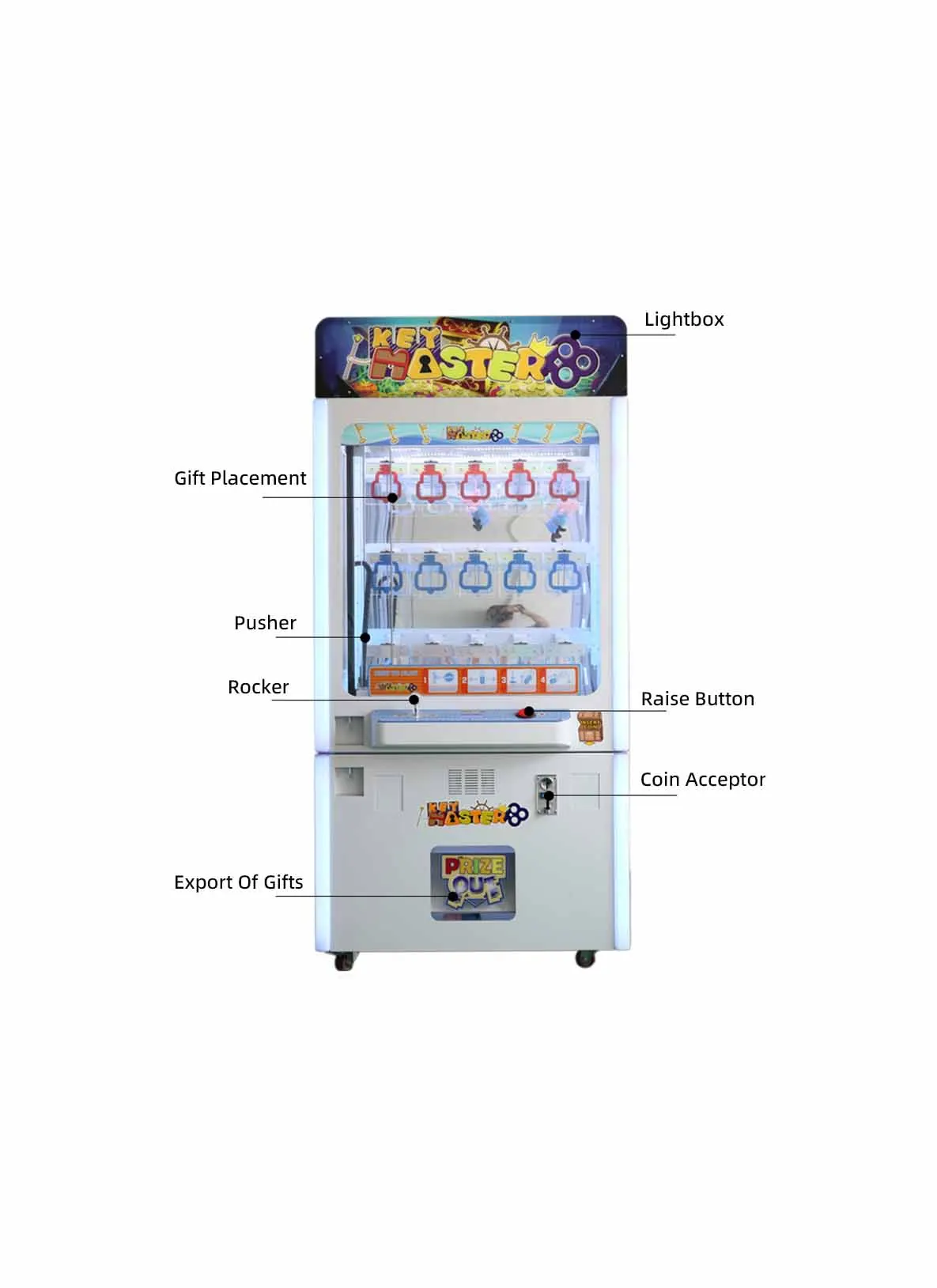 Used Toy Gift Prize Arcade Game Machines Coin Operated Sneaker Key Master Vending Machine