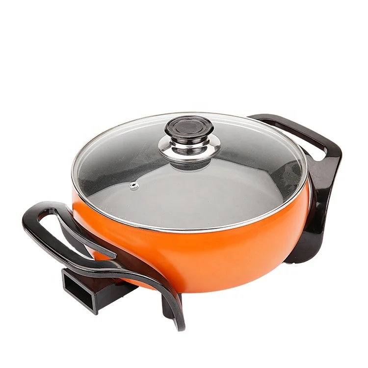 Оптовая продажа круглые алюминиевые многофункциональные электрические сковороды с антипригарным покрытием