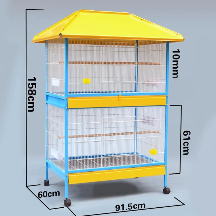 Large Black Flight waterproof roof Bird Cage Stocked Feature and Cages Cage , Carrier & House Type bird kennel