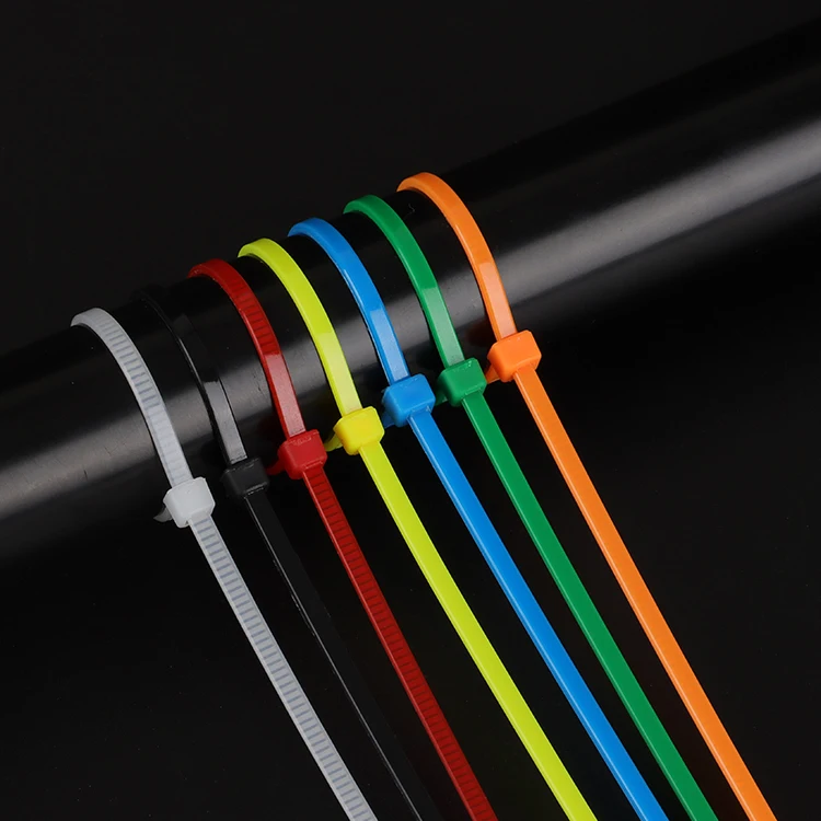 8*300 Nylon Cable Tie Wraps Manufacturer Self-locking Black Plastic Cord Zip Ties Electrical Application