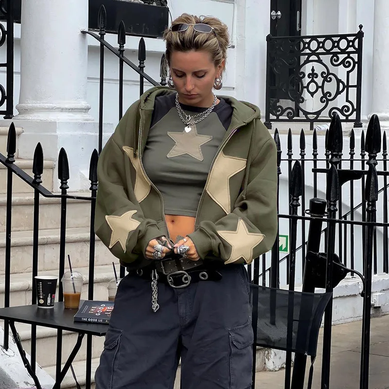 Custom screen print Cotton Pullover oversized hooded sweatshirt and sweatpants set crop top hoodies women crew neck sweatshirt