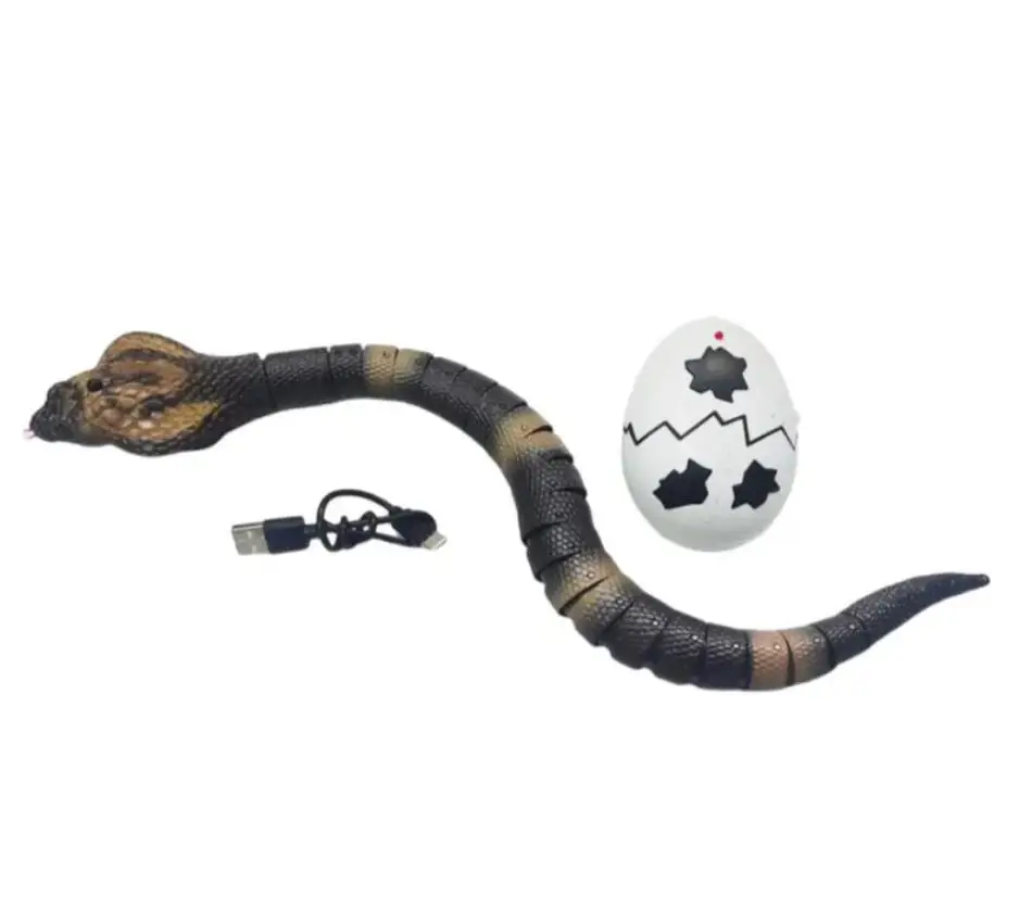 Remote control snake toys realistic novelty tricky toy plastic electric simulations reptile model snake toys for adult kids