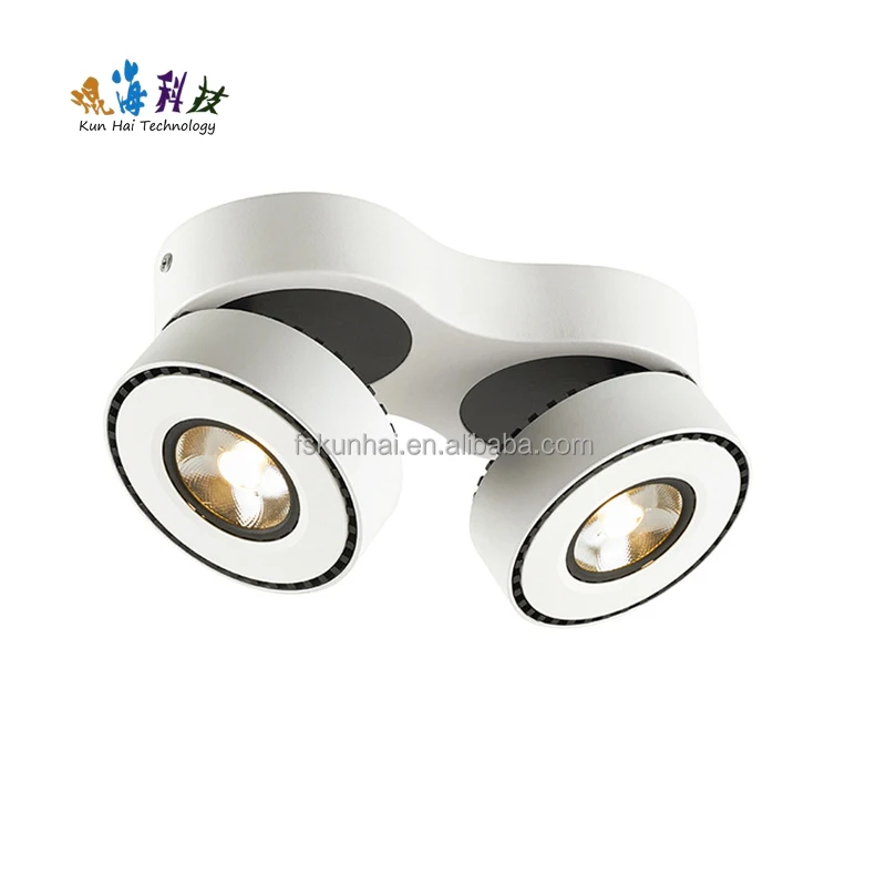 2 head surface mounted spotlight led focus foldable ceiling light Nordic living room background wall spotlight KH-WF-C-3033-2