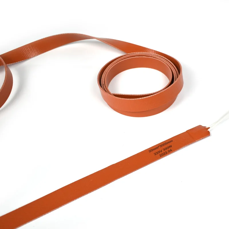 BRIGHT 220V 300W Industrial 20*3000Mm Flexible Electric Pipe Band Silicone Heating Belt Heater for  Valve body warming