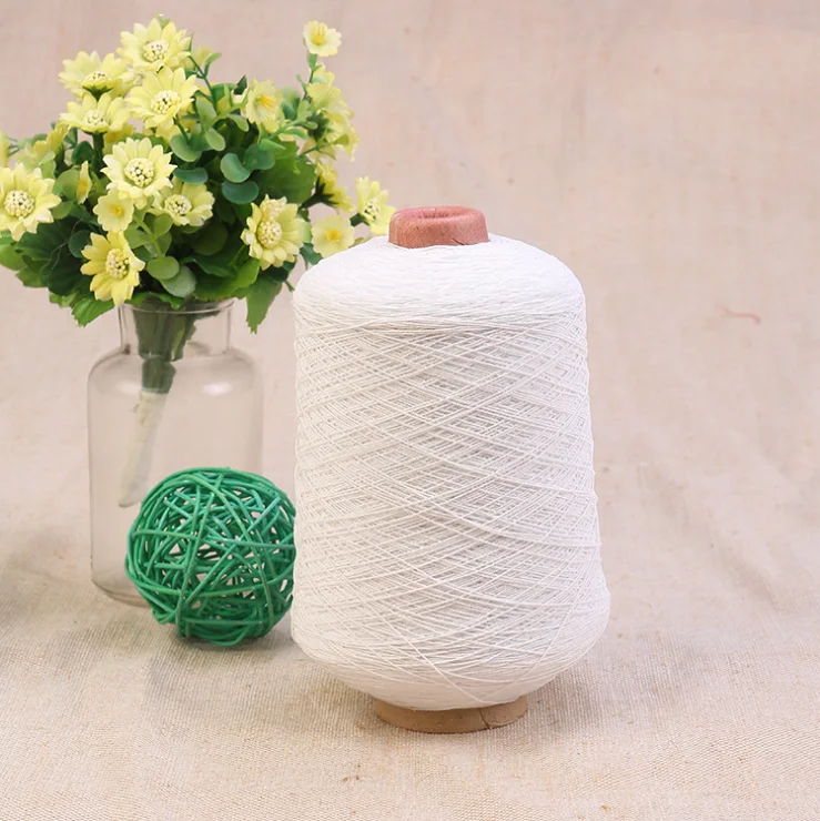 100/75/75 polyester High Elastic Natural Latex Rubber yarn For Textile knitting