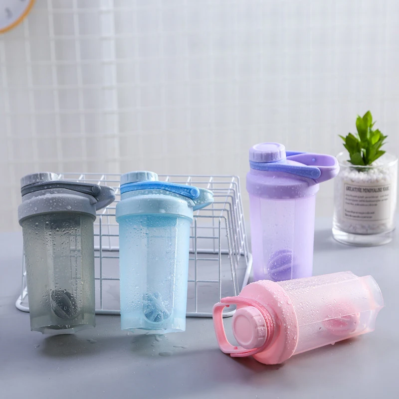 Custom 500ml Unisex Multi Colors Pink Plastic Protein Shakers Bottle With