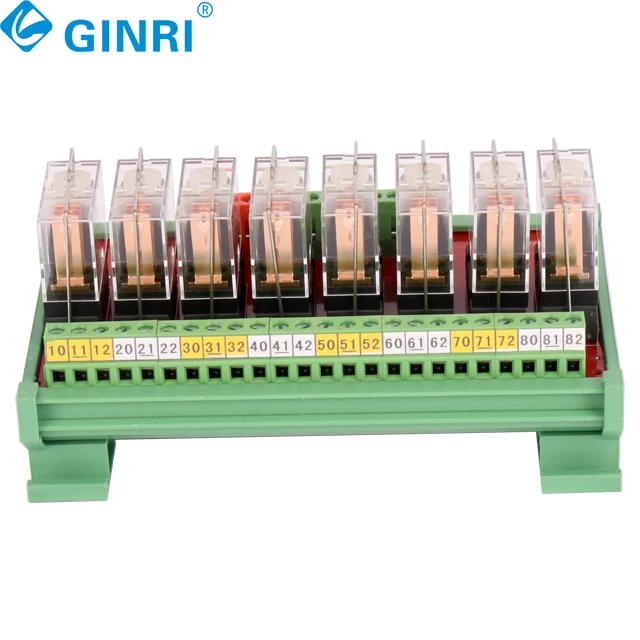 8 Channel 1CO 10A DC24V SPDT Relay Module PCB Amplifier Board