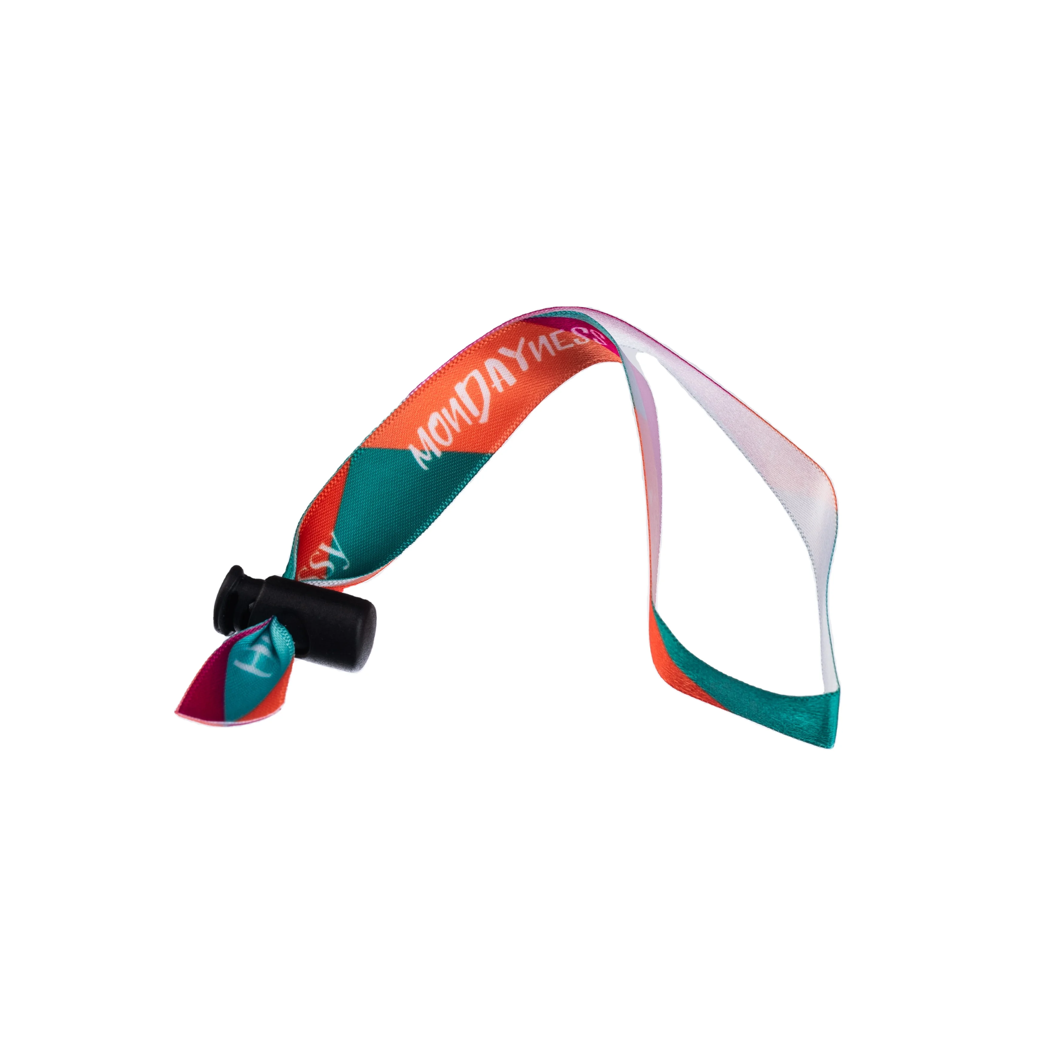 Профессиональный Оптовый браслет из полиэстера для свадьбы жаккардовый сувениры рекламный на заказ с зажимом