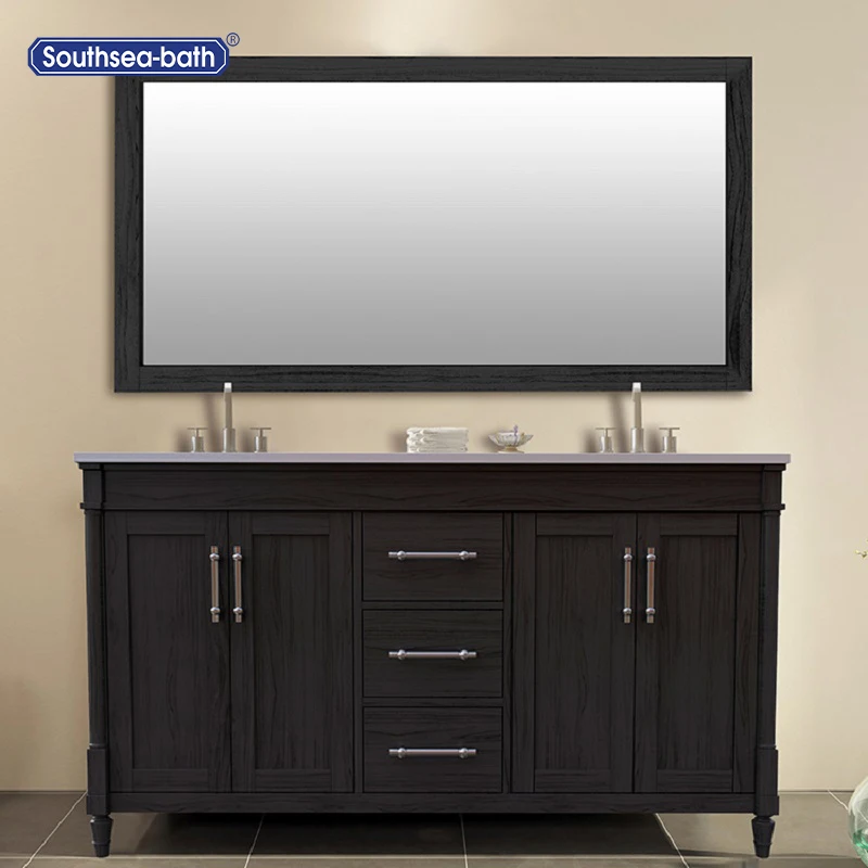 60' Used Hotel Bathroom Vanity Cabinets