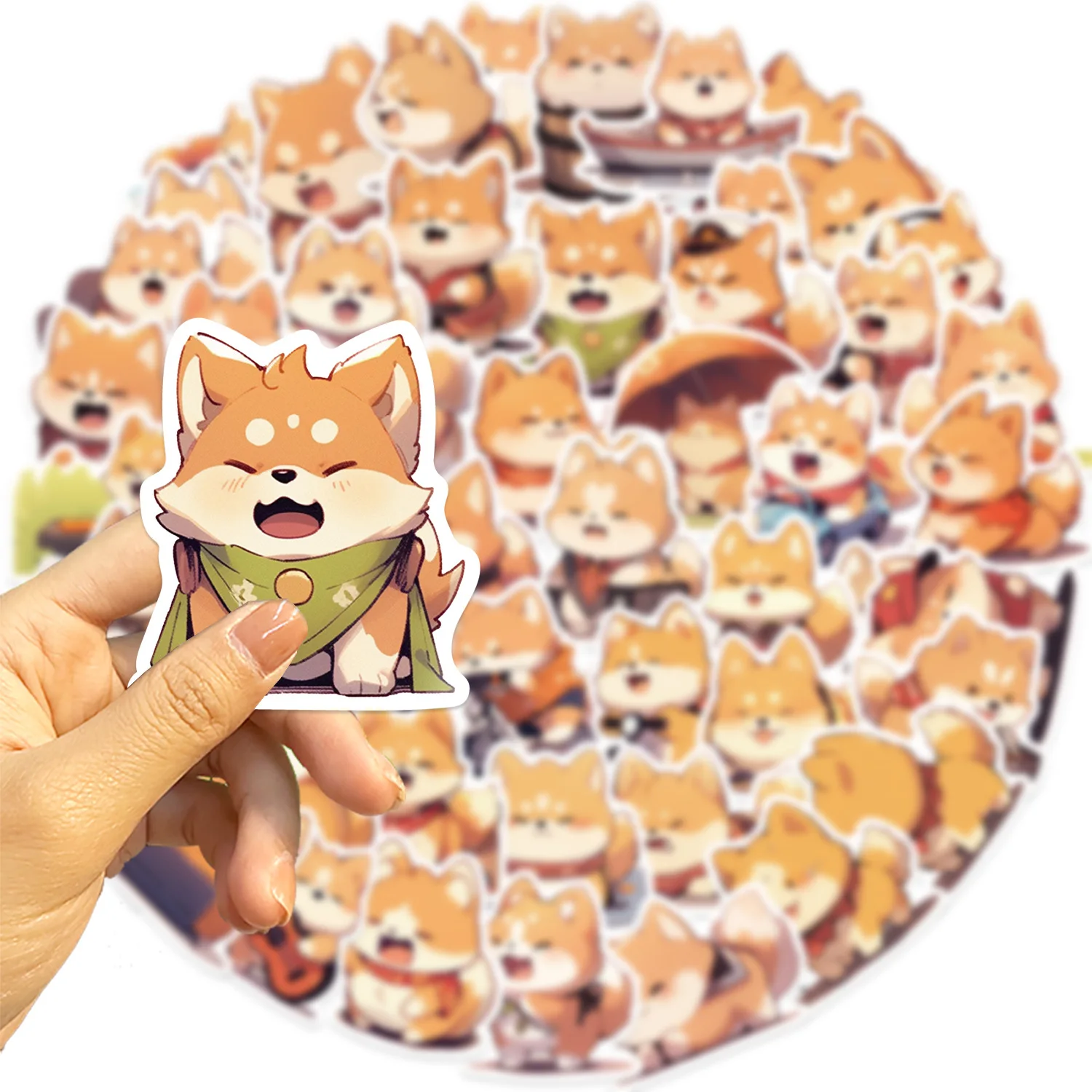 50pcs/pack Cute Cartoon Animal Dog Stickers Waterproof Vinyl Stickers for Mobile Phone  Wall for Kids