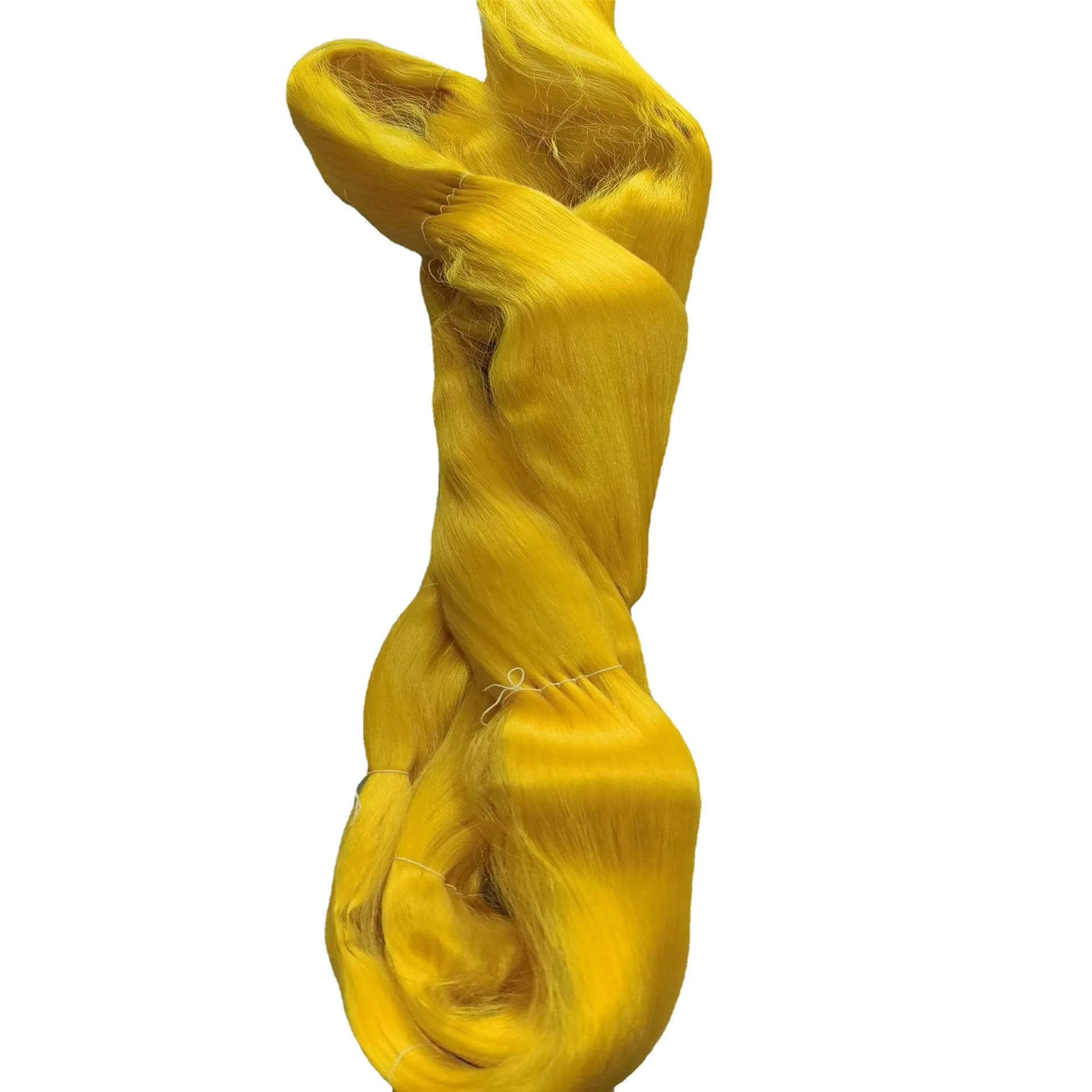 factory supply golden yellow color 20/22D 3A 4A grade mulberry silk raw silk customized color