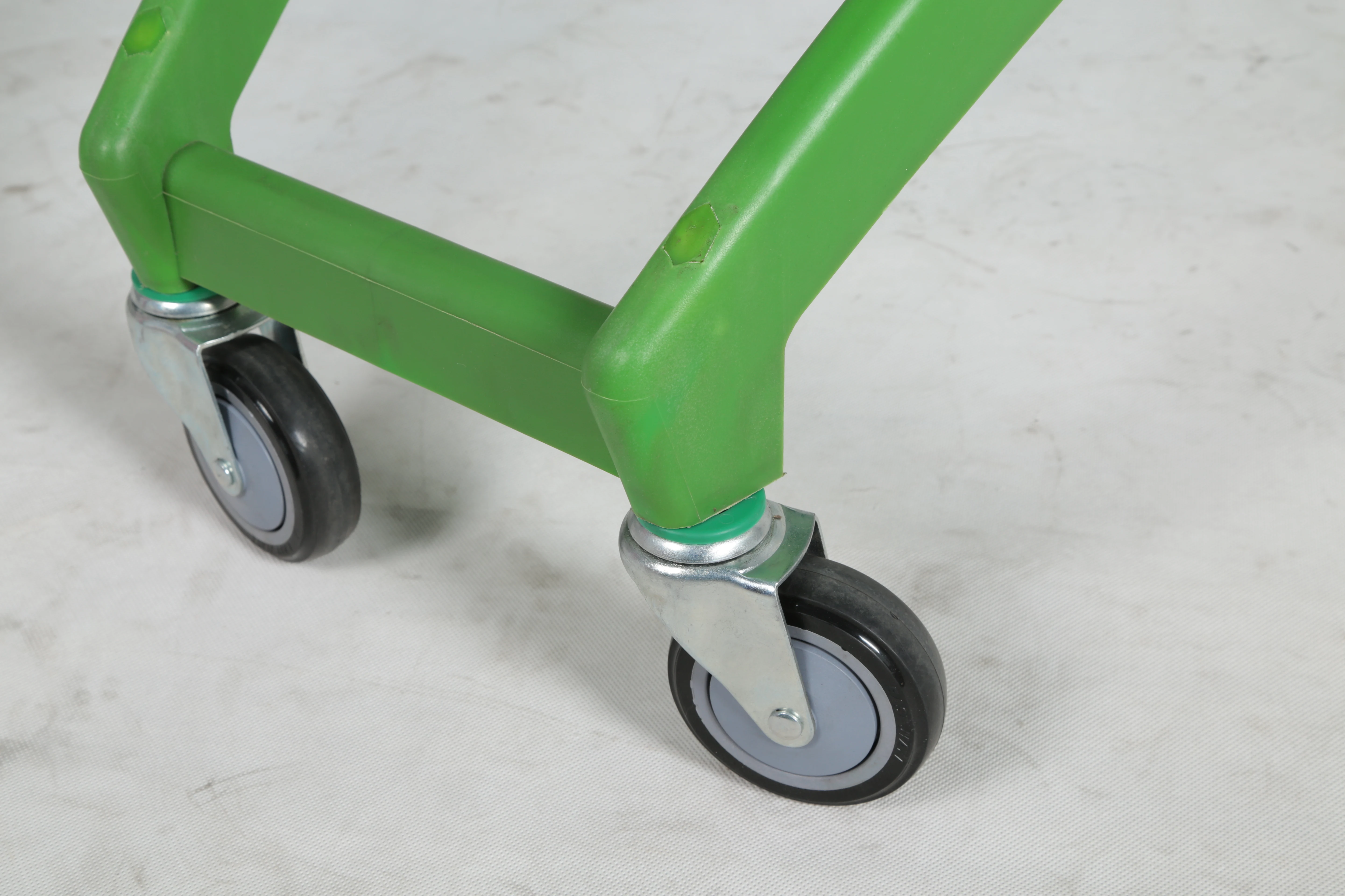 New product hand pushing commercial convenience trolley supermarket shopping cart