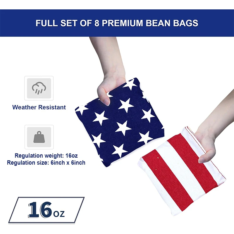 WDF New Arrival corn hole boards game prints corn hole american flag corn hole for outdoor Party game