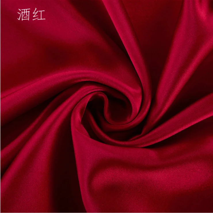 Reliable Quality colorful solid mulberry silk 6A Grade 22 momme 100% real silk charmeuse satin fabric for silk pillowcase