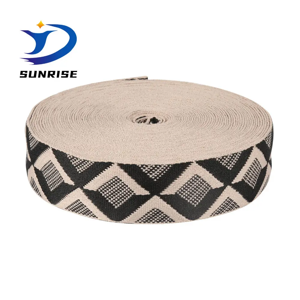 Factory Custom Elastic Waistband Bias Tape Woven Webbing Polyester Nylon Jacquard Elastic Band