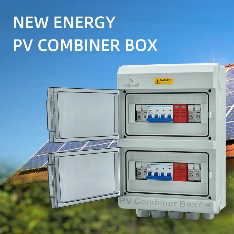 Saipwell String Combiner Box Plastic Enclosure Solar PV Combiner Box DC 500V 1000V 1500V PV Junction Box