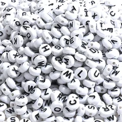 Acrylic numerals English letters alphabet beads DIY children beads accessories 10mm loose beads