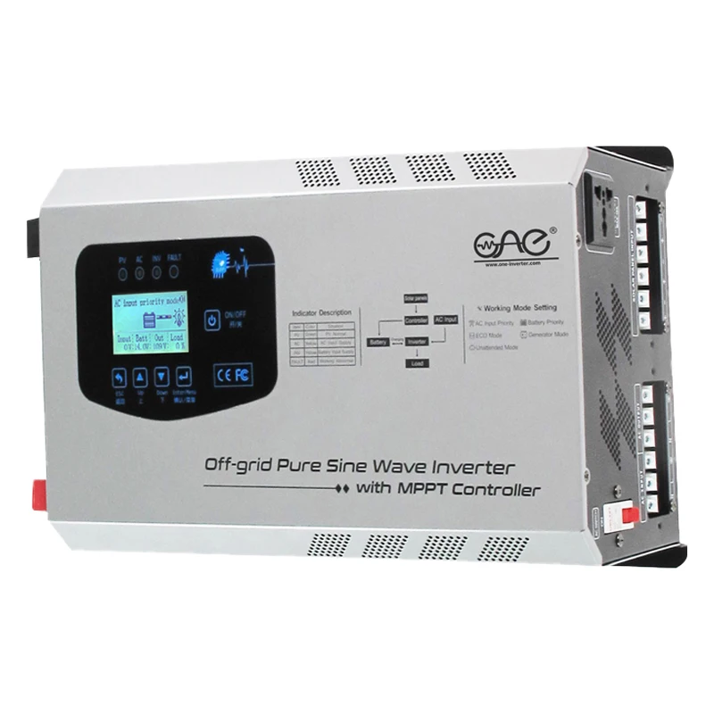 Оптовая продажа, низкочастотный контроллер mppt, гибридный автономный солнечный инвертор 5000 Вт