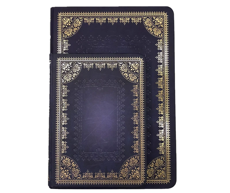 Custom Gold Foil Embossed Design Colorful Page Personalized Hardcover Notebook