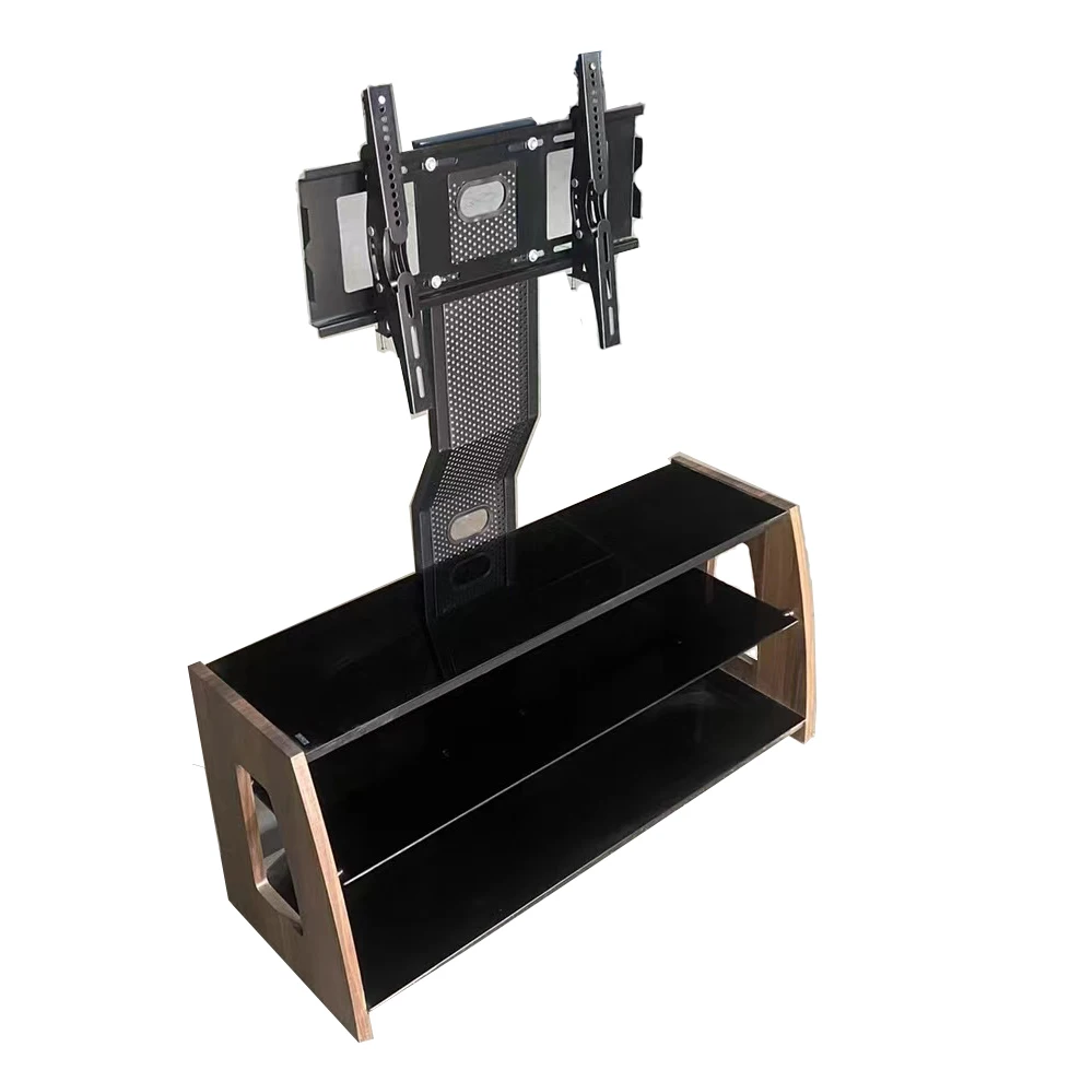 Modern Glass TV Cabinet Rotation Adjustment Living Room Furniture Direct Factory Outlet Home Use