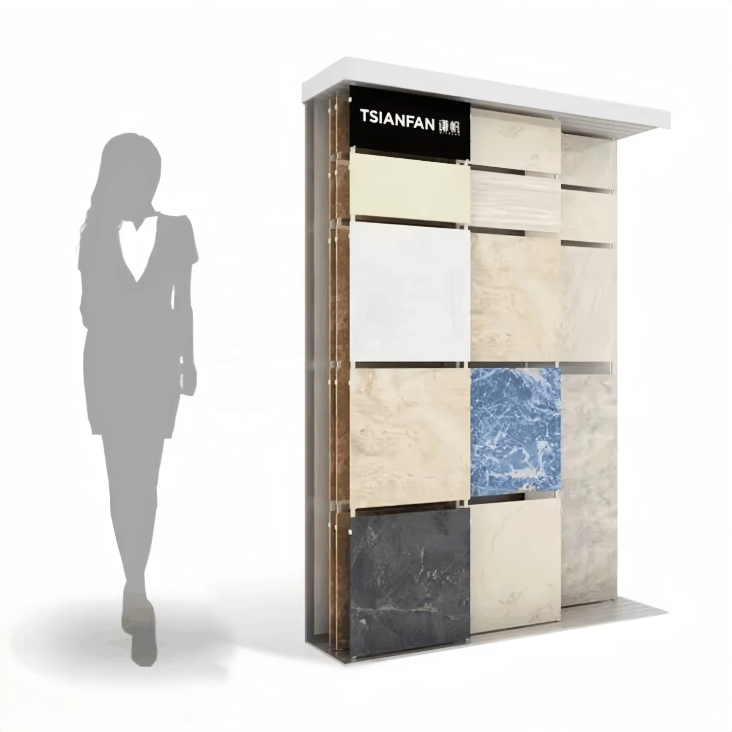 New style marble slab rack stone showroom stone quartz display stand ceramic display plate slideable tile display rack