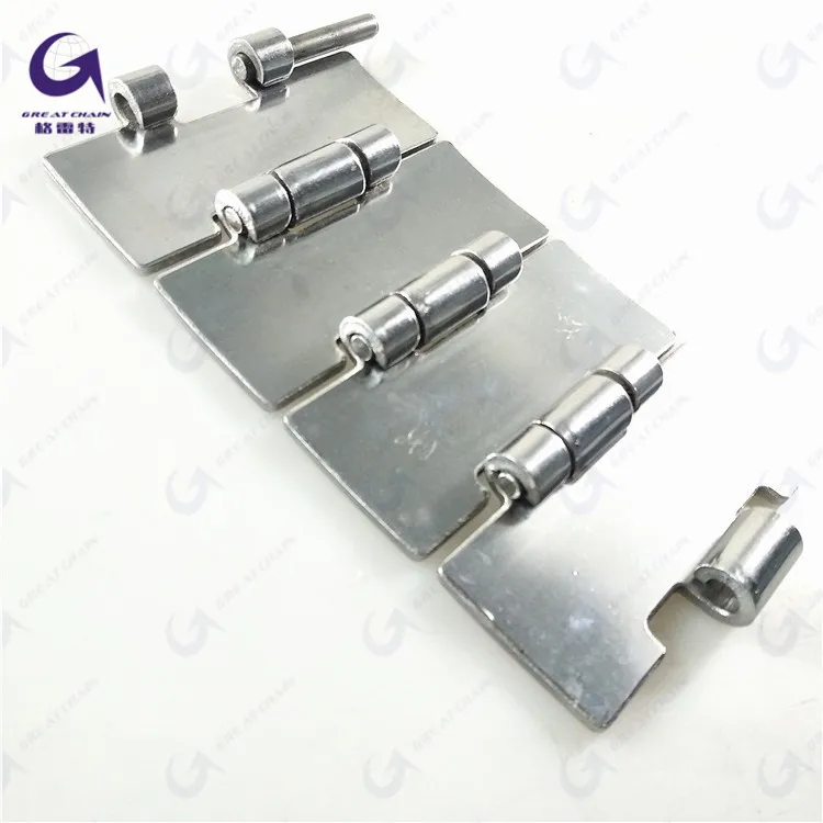 SS812-K325  (C13S )Stainless steel Straight Running Flat top chain with single hinge  for bottling product line