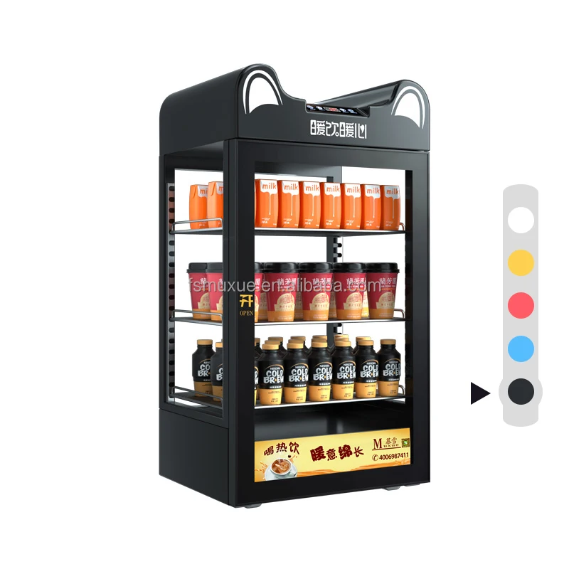 MUXUE  cafe equipment commercial electric heating  beverage glass display showcase  MX-JR90