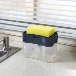 accesorios de cocina 2 in1 Dishwashing sponge holder soap dispenser  kitchen soap dispenser sponge pump liquid Soap Dispenser