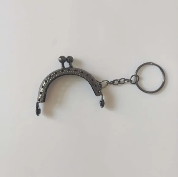 5cm Semicircle Small wholesale purse Clip metal frame handle with key ring