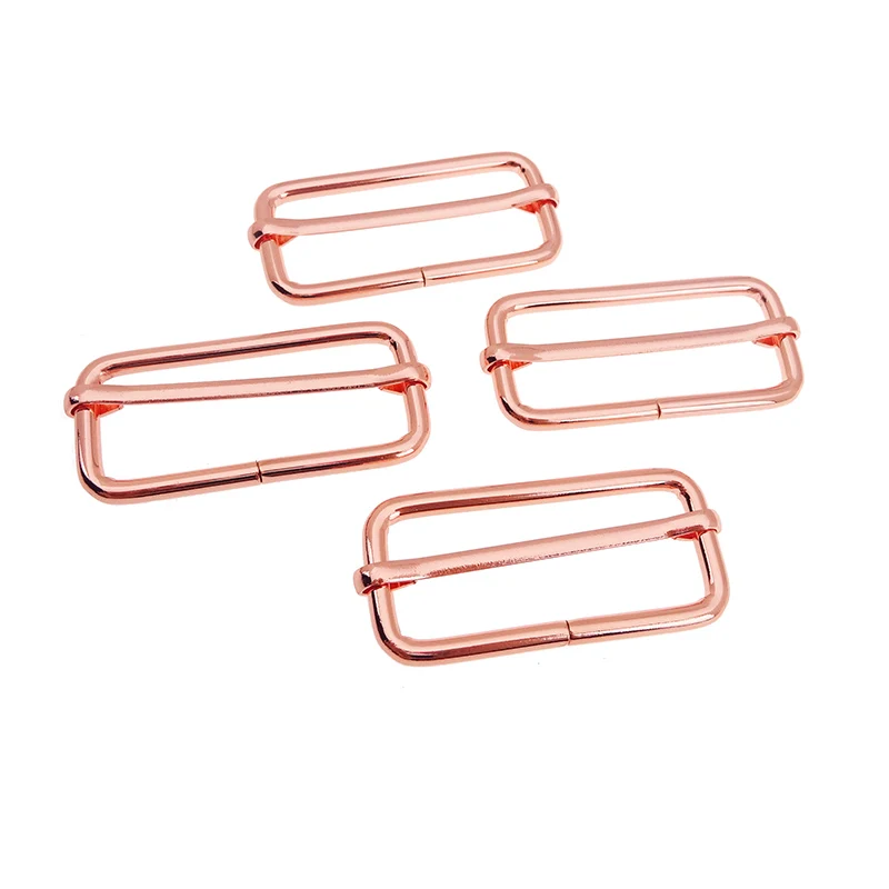50 mm Rose Gold Metal Wide Mouth Strap Slider Tri-Glide