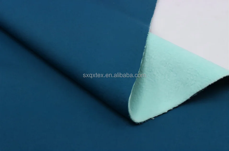 Polyester waterproof 4 way stretch fabric bonded with TPU film back polar fleece fabric for softshell