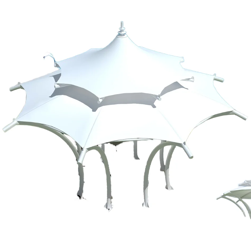 Современный дизайн высокопрочный PVDF мембранная структура PTFE гидроизоляционный навес для наружного и внутреннего использования крыши отеля