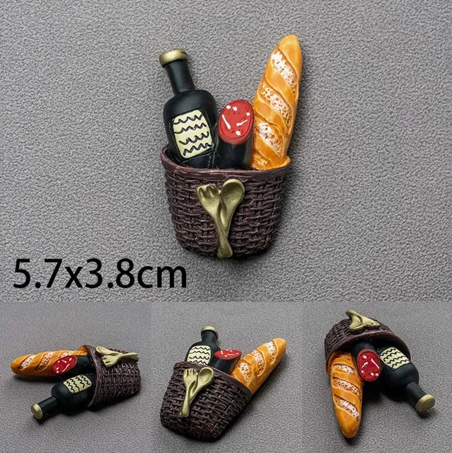 Wedding Gifts For Guests Oem Custom 3d Resin Fridge Magnets Souvenir Fruit Resin Fridge Magnets