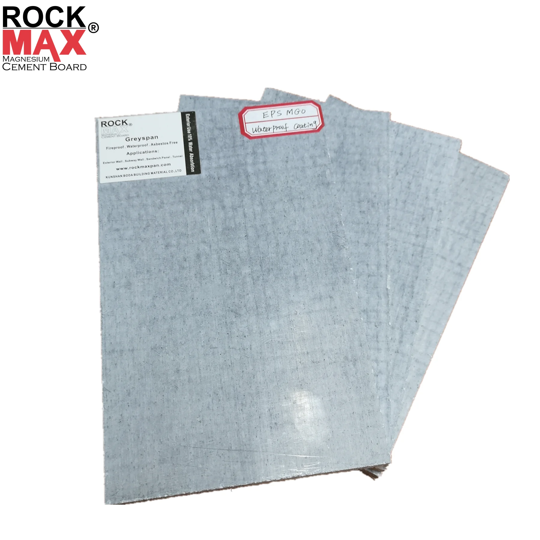 Healthy safe fireproof 3mm-25mm wall material grey mgo board
