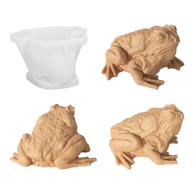 HY 3D Frog Toad Silicone Candle Molds for DIY Home Decoration Craft Supplies Ornament