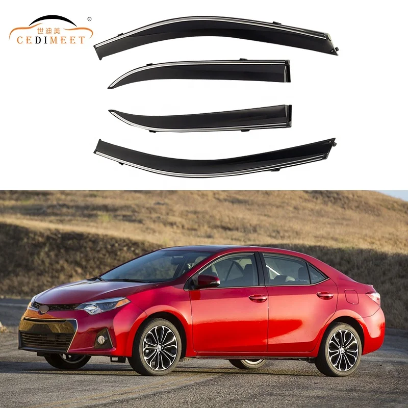 Automotive Exterior Parts Weather Shield Window Visor Door Visor Car Sun Visor Window Deflector For Toyota Corolla 2014