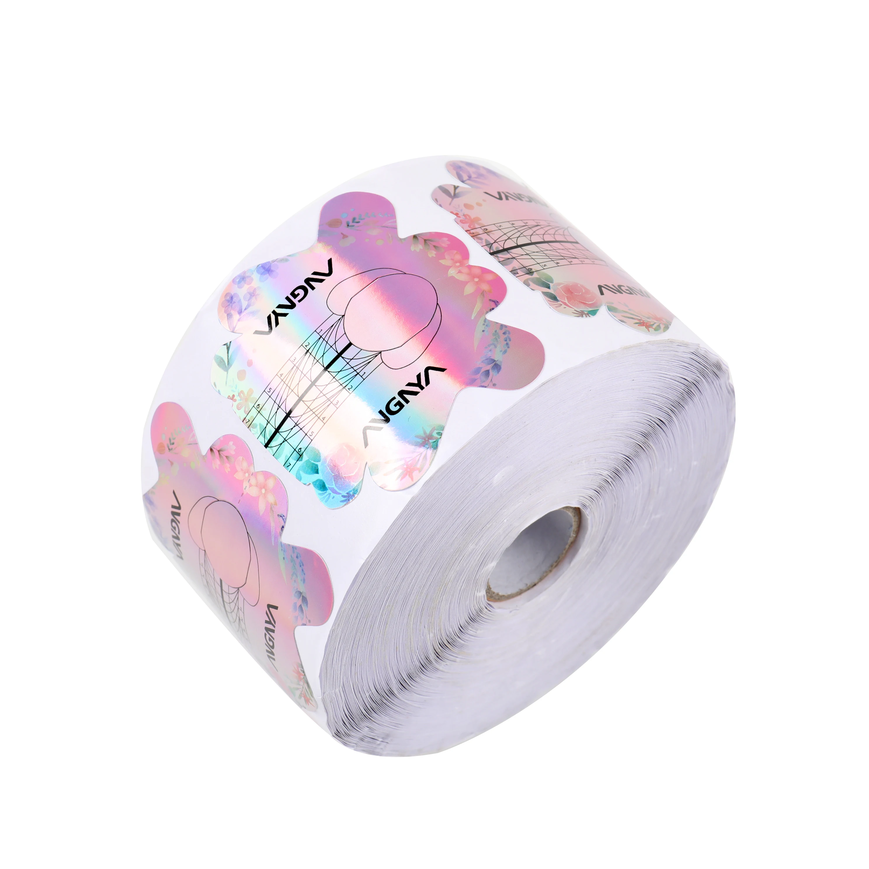 300pcs Rolls reusable aluminium gel nail form roll paper private label nail forms