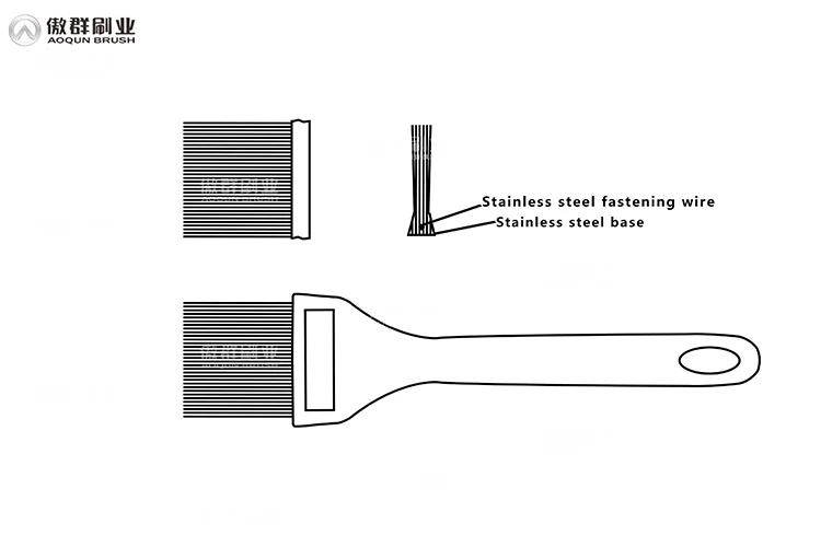 BBQ Nylon Bristle Cleaning Brush Pastry