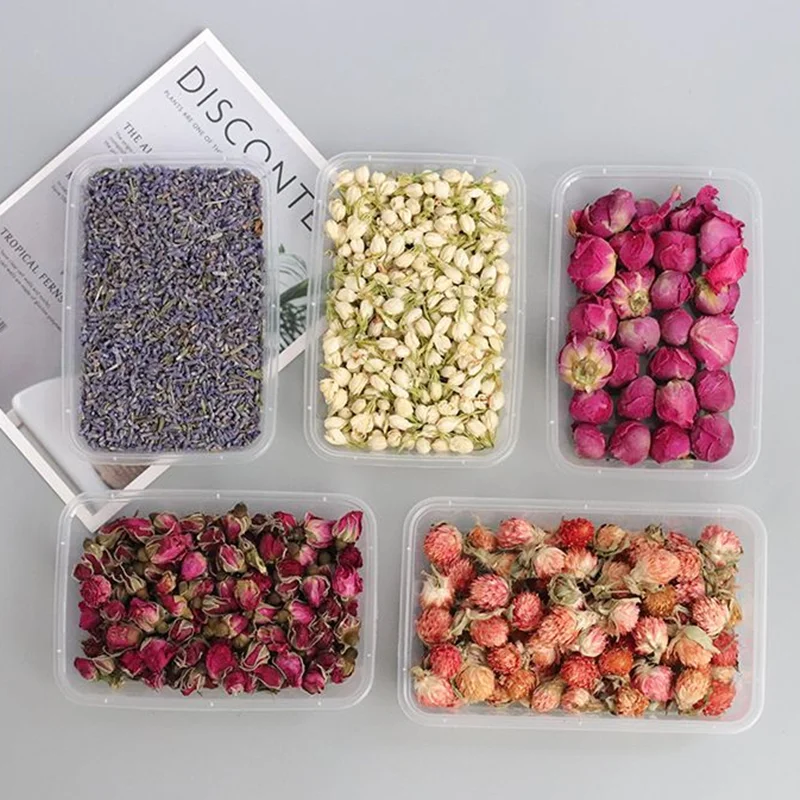 DIY сухие лепестки цветов, контейнеры, материалы для украшения свечей, сохраненные сухие цветы