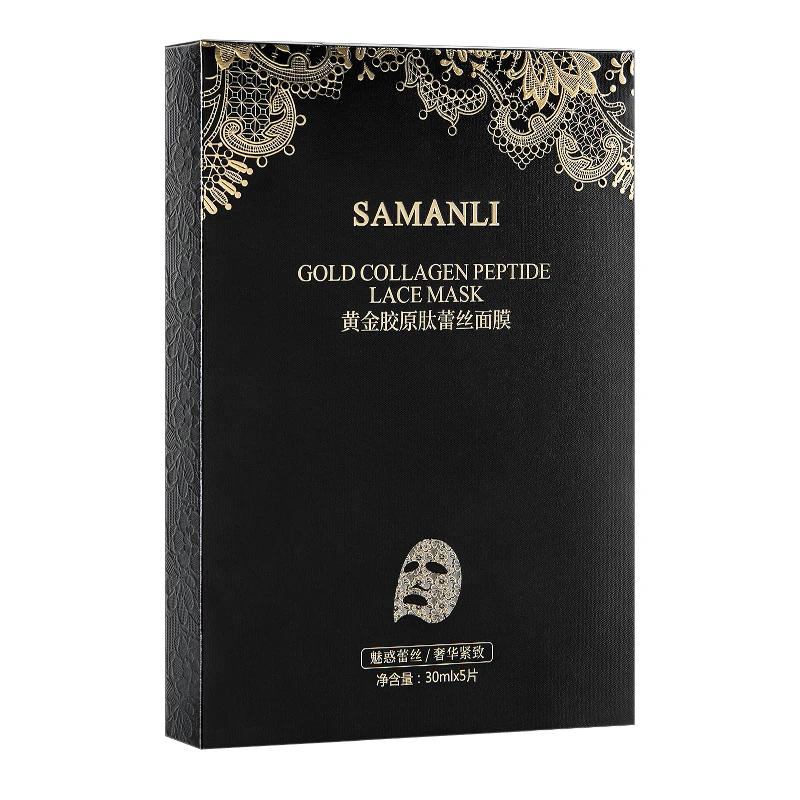 OEM Hot selling Gold Collagen Peptide lace mask for Beauty Skin