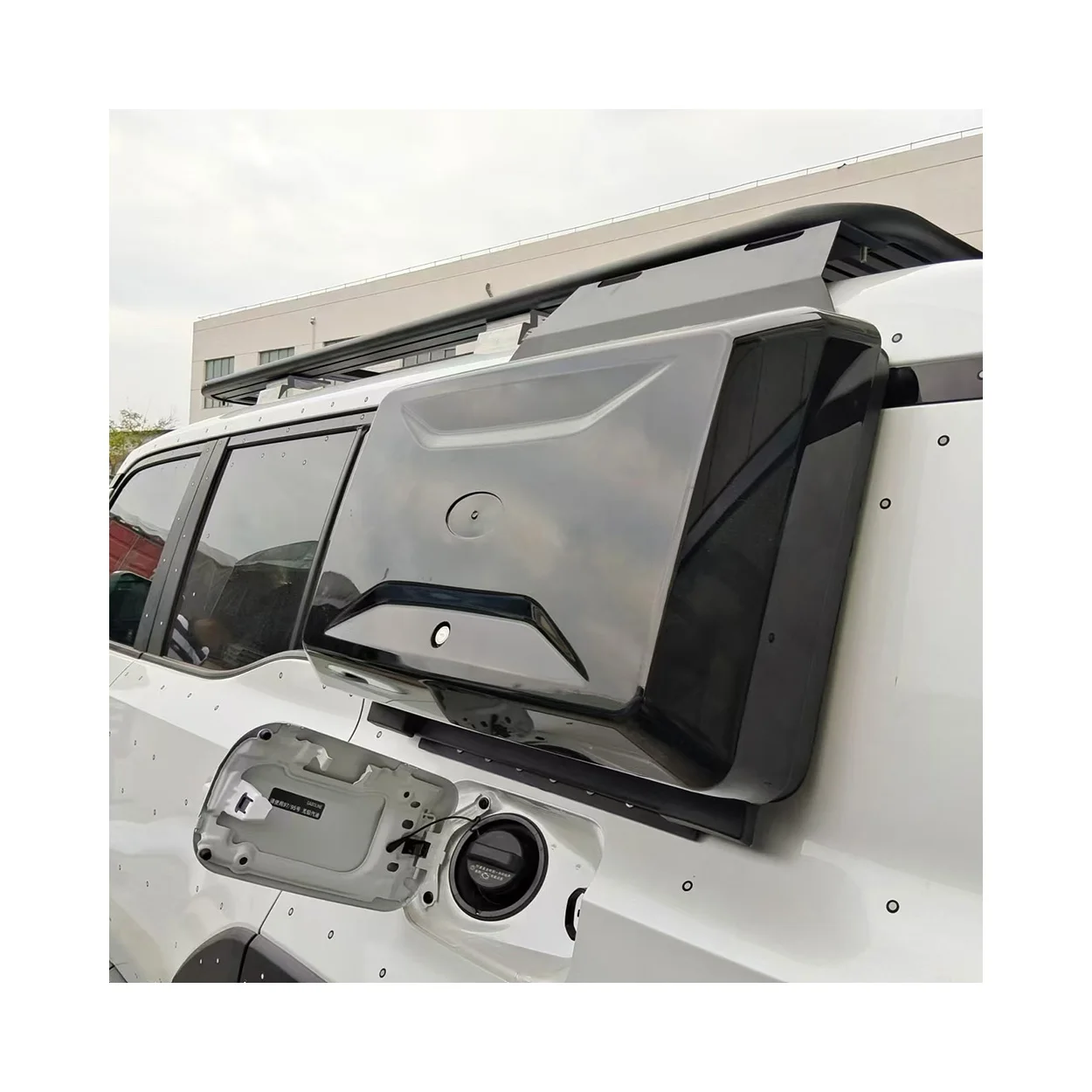 Popular 4X4 parts Black Storage Boxes abs iron Tool Box side box For 2024 toyota prado LC250 car side bag