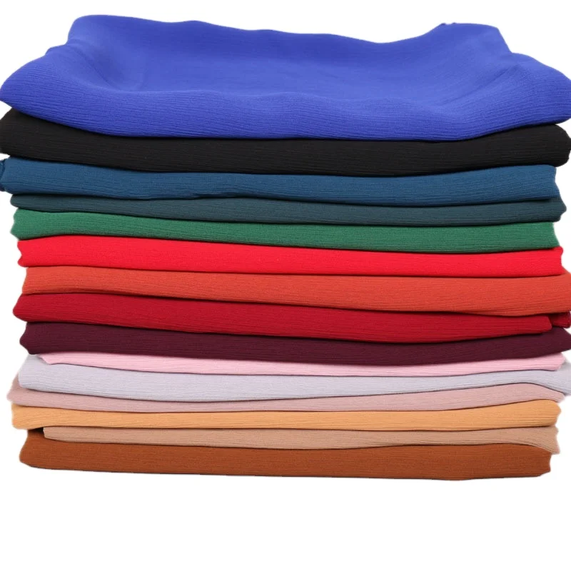 
Monochrome Natural Wrinkle New Technology Breathable Pleated Shawl Chiffon Scarves 