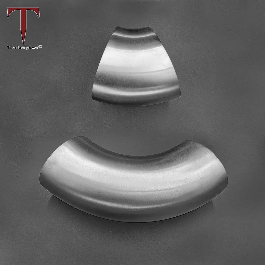 Tanium Customizable Elbow 45 90degrees Curved Tube Titanium Polished Bend Pipe Welded Sleeves Parts for Cars