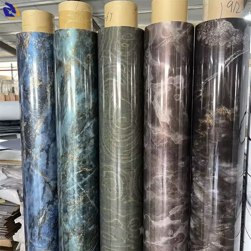 Unti-Scratch  Golden  Metallic PET Decor Sheet Flat Surface Furniture Film Lamination Film Gilded PETG Membrane