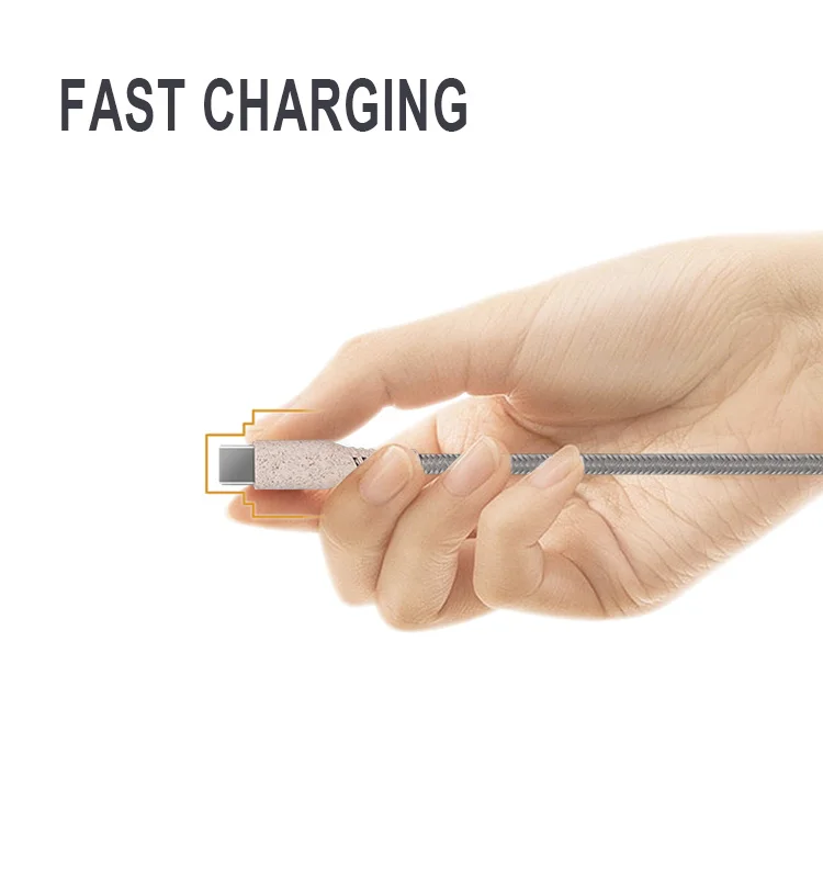 Wholesale Custom box bulk biodegradable Micro  type c 1m charger usb cable for iphone